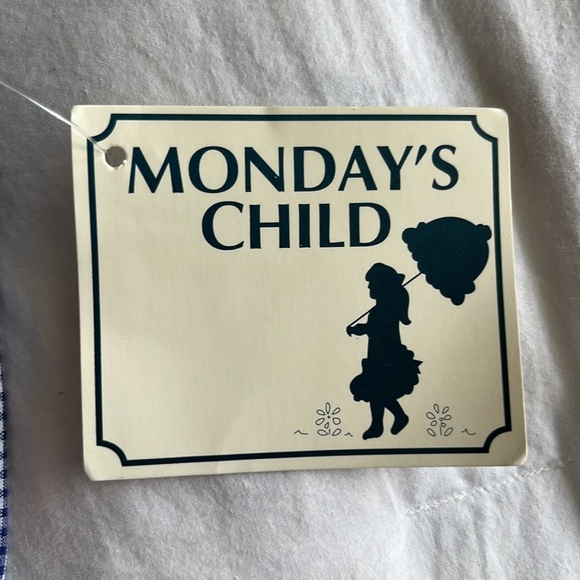 NWT Monday’s Child Gingham Blue and White Shorts Size 3 - Picture 7 of 9